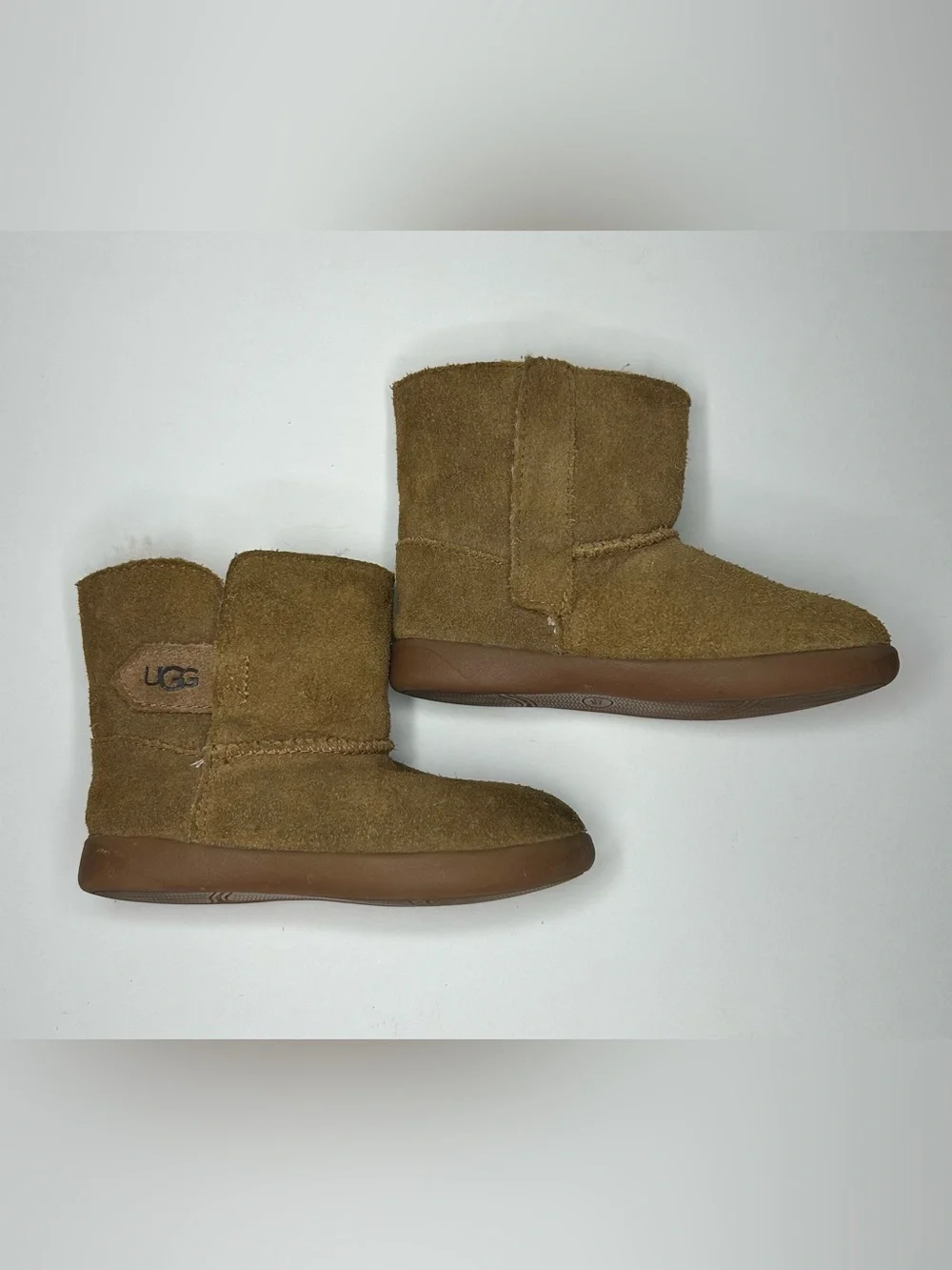 UGG Keelan II Toddler Chestnut Sheepskin Suede Winter Boots Sz 9 toddler